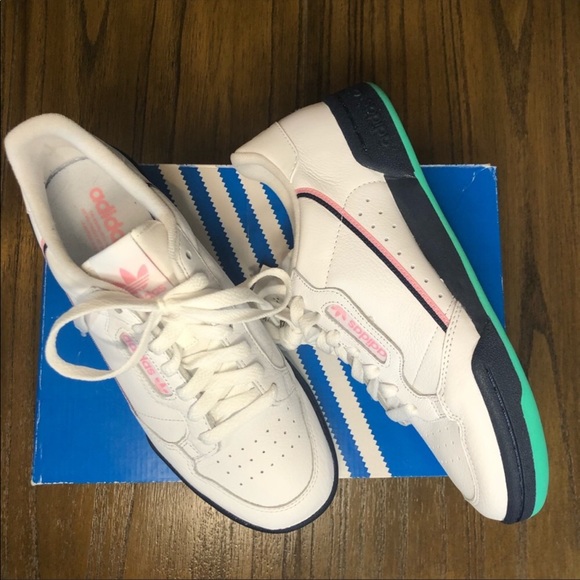 adidas continental pink stripe